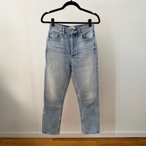 Agolde Double Pocket Riley High Rise Straight Crop